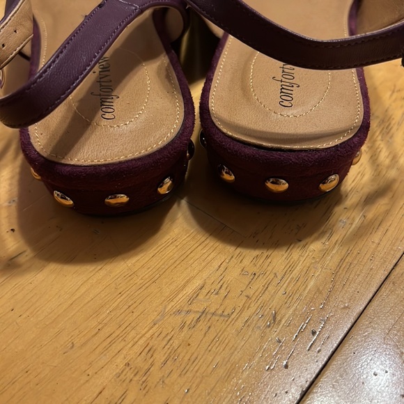 Comfort view suede and leather flats - Picture 4 of 8